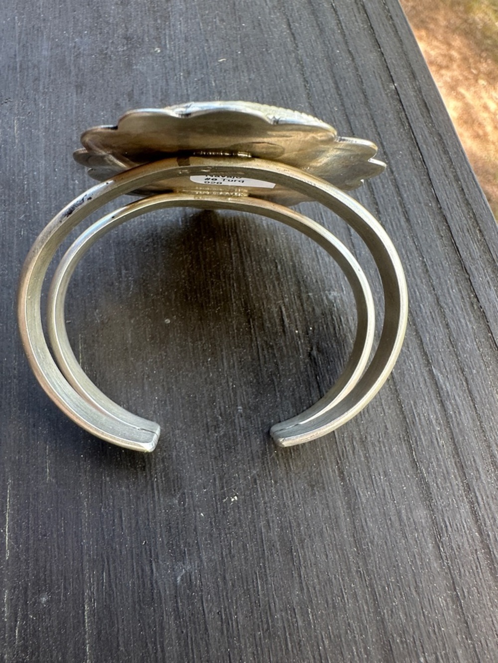 Reserved @gringita62 Navajo Danny Hinio Mine 8 Turquoise & Sterling Silver Cuff - Picture 6 of 8